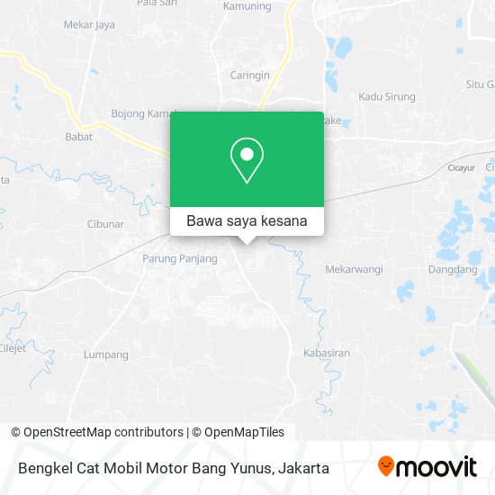 Peta Bengkel Cat Mobil Motor Bang Yunus