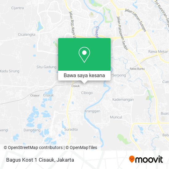 Peta Bagus Kost 1 Cisauk