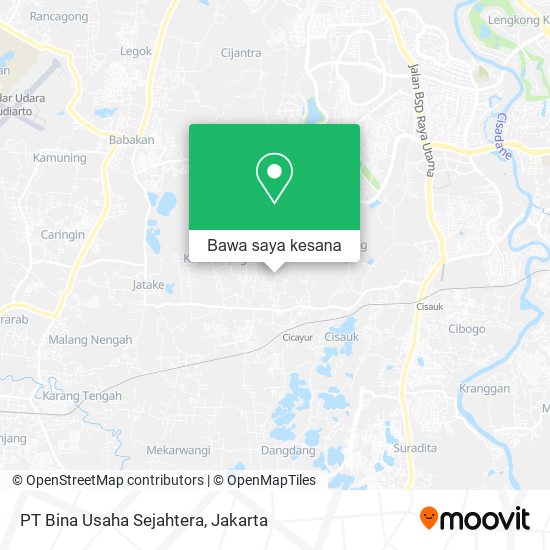 Peta PT Bina Usaha Sejahtera