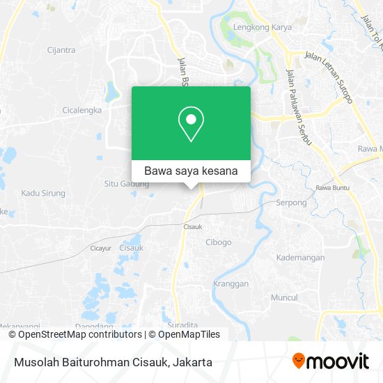 Peta Musolah Baiturohman Cisauk