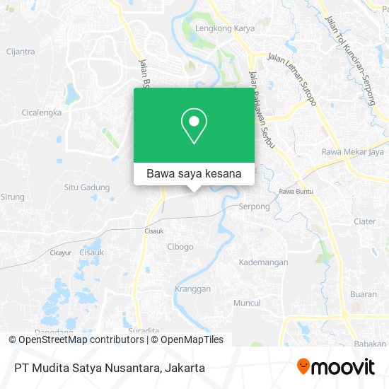 Peta PT Mudita Satya Nusantara