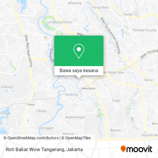 Peta Roti Bakar Wow Tangerang