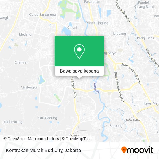 Peta Kontrakan Murah Bsd City