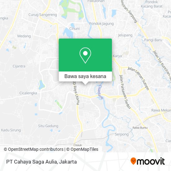 Peta PT Cahaya Saga Aulia