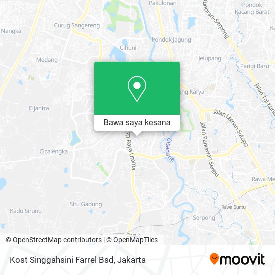 Peta Kost Singgahsini Farrel Bsd
