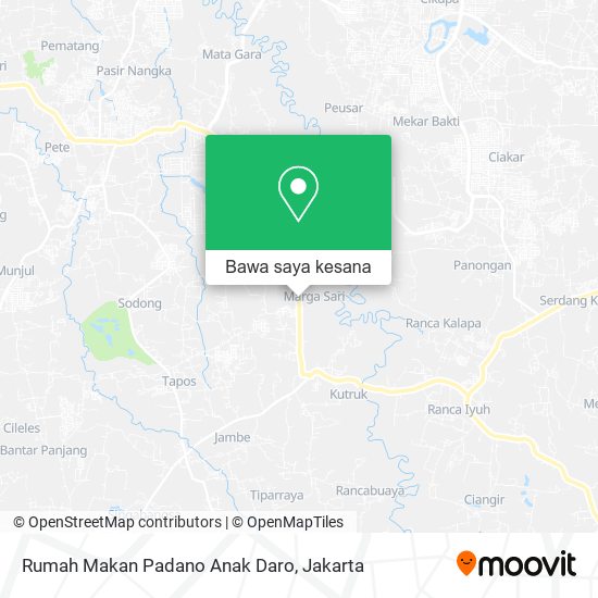 Peta Rumah Makan Padano Anak Daro