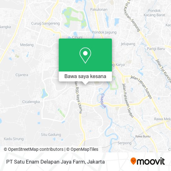 Peta PT Satu Enam Delapan Jaya Farm