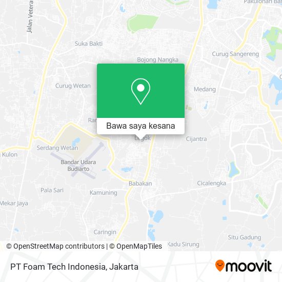 Peta PT Foam Tech Indonesia