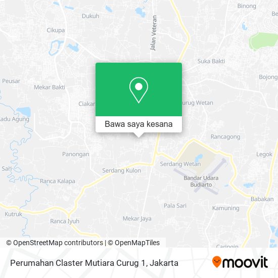 Peta Perumahan Claster Mutiara Curug 1