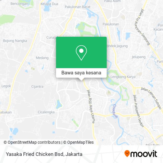 Peta Yasaka Fried Chicken Bsd