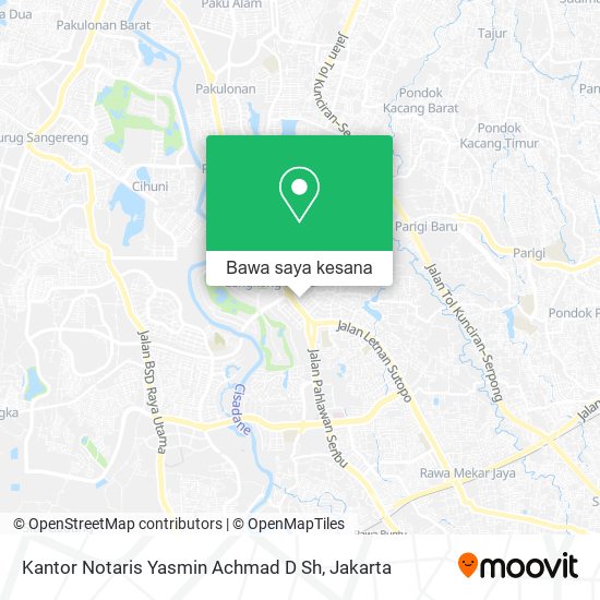 Peta Kantor Notaris Yasmin Achmad D Sh