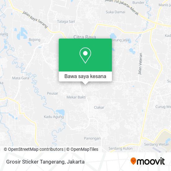 Peta Grosir Sticker Tangerang