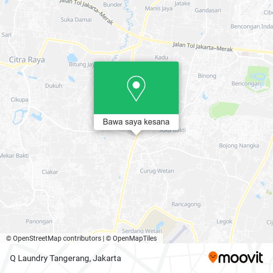 Peta Q Laundry Tangerang