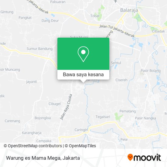 Peta Warung es Mama Mega