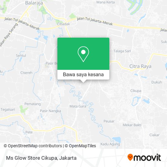 Peta Ms Glow Store Cikupa