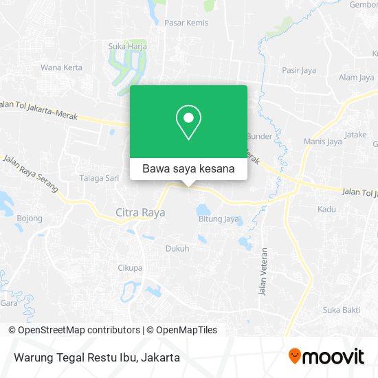Peta Warung Tegal Restu Ibu