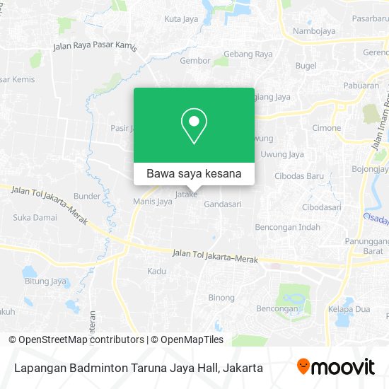 Peta Lapangan Badminton Taruna Jaya Hall