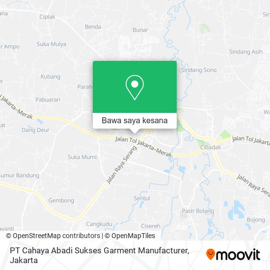 Peta PT Cahaya Abadi Sukses Garment Manufacturer