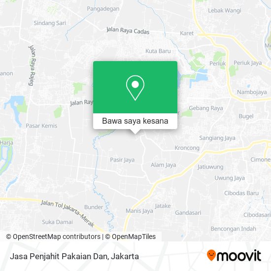 Peta Jasa Penjahit Pakaian Dan