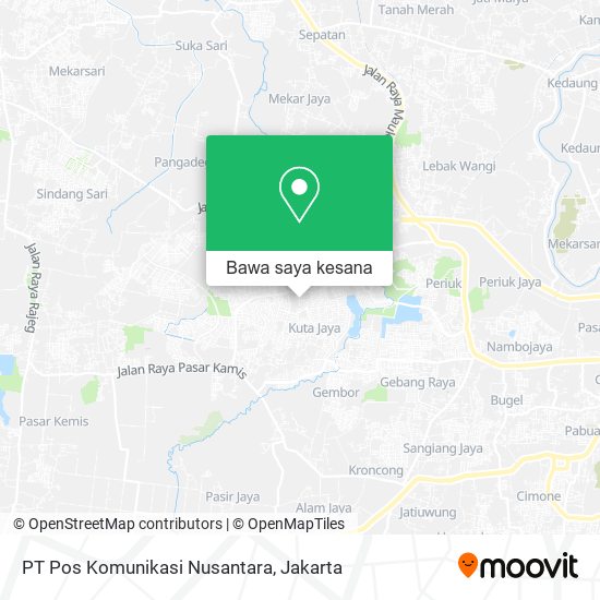 Peta PT Pos Komunikasi Nusantara