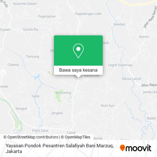 Peta Yayasan Pondok Pesantren Salafiyah Bani Marzuq