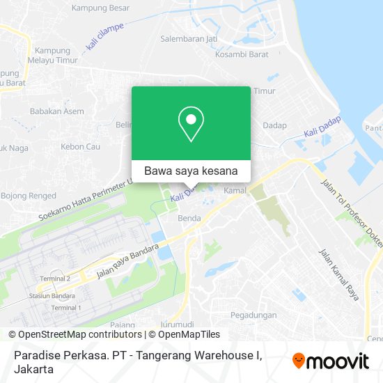 Peta Paradise Perkasa. PT - Tangerang Warehouse I