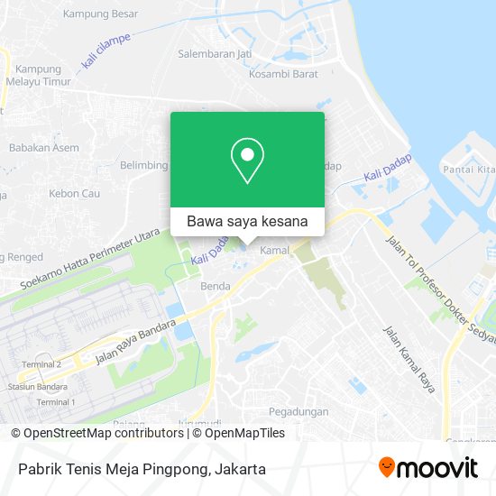 Peta Pabrik Tenis Meja Pingpong