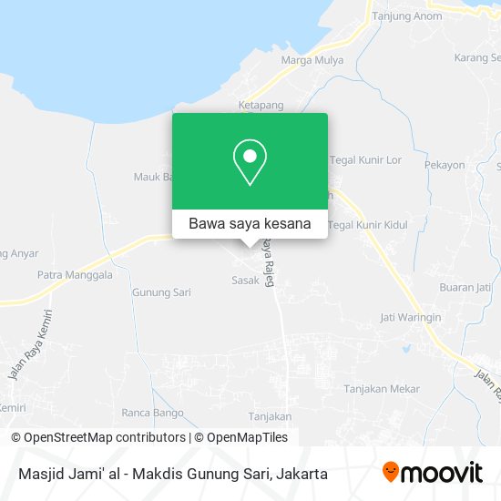 Peta Masjid Jami' al - Makdis Gunung Sari