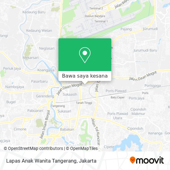 Peta Lapas Anak Wanita Tangerang