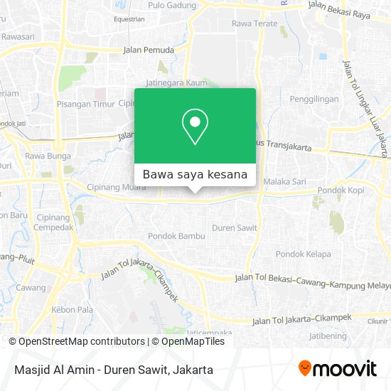 Peta Masjid Al Amin - Duren Sawit
