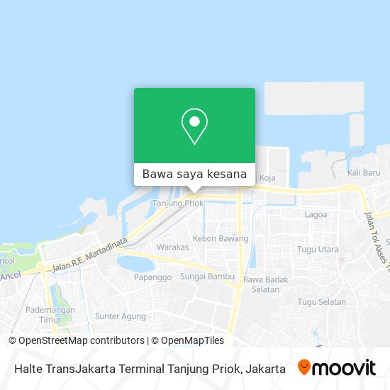 Peta Halte TransJakarta Terminal Tanjung Priok