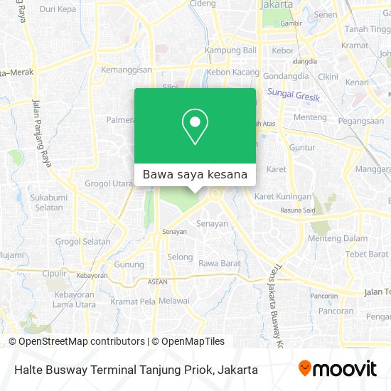 Peta Halte Busway Terminal Tanjung Priok