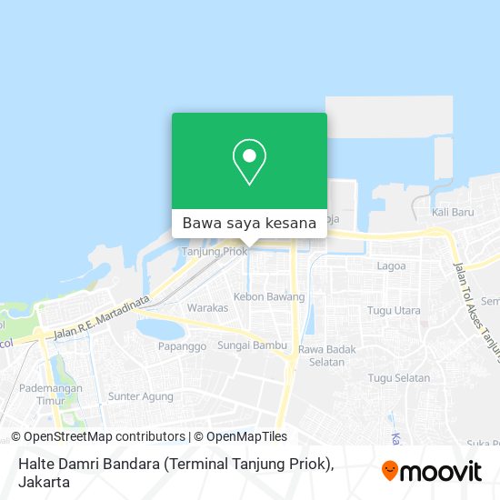 Peta Halte Damri Bandara (Terminal Tanjung Priok)