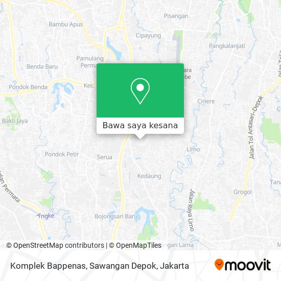 Peta Komplek Bappenas, Sawangan Depok