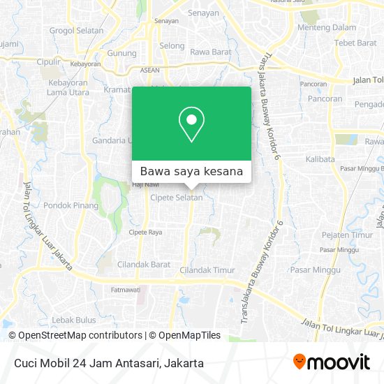 Peta Cuci Mobil 24 Jam Antasari