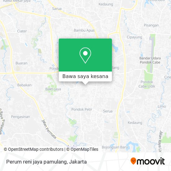 Peta Perum reni jaya pamulang