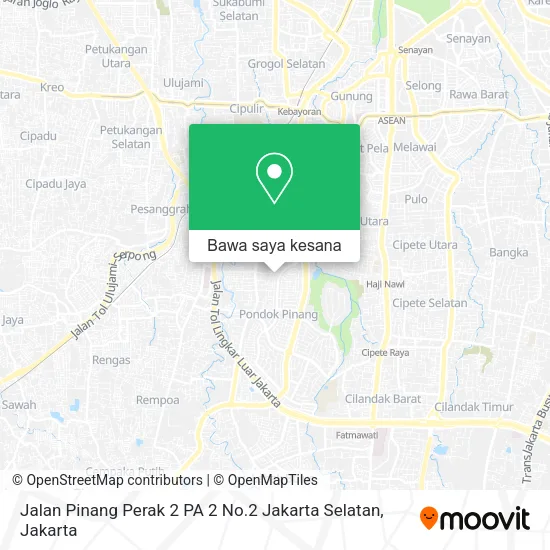 Peta Jalan Pinang Perak 2 PA 2 No.2 Jakarta Selatan