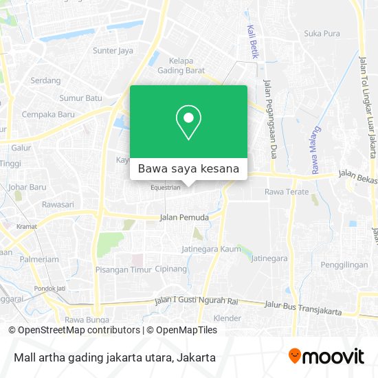 Peta Mall artha gading jakarta utara