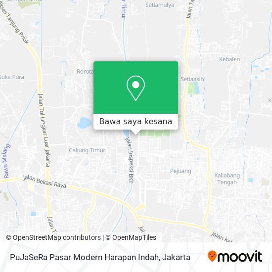 Peta PuJaSeRa Pasar Modern Harapan Indah