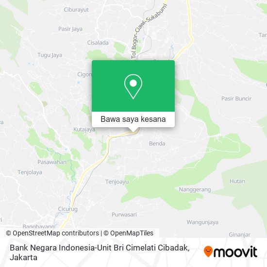 Peta Bank Negara Indonesia-Unit Bri Cimelati Cibadak