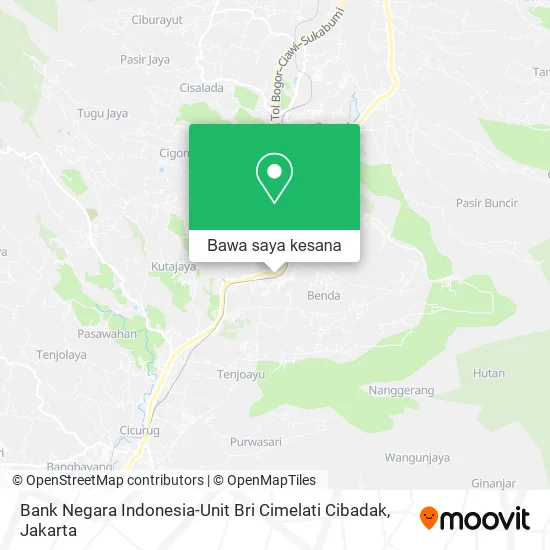 Peta Bank Negara Indonesia-Unit Bri Cimelati Cibadak
