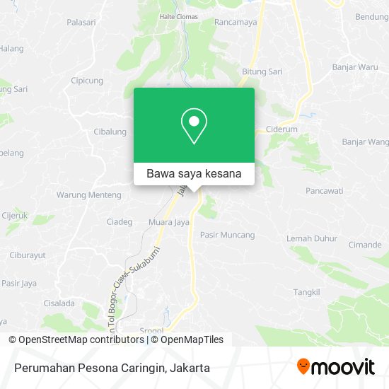 Peta Perumahan Pesona Caringin