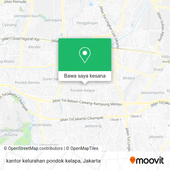 Peta kantor kelurahan pondok kelapa