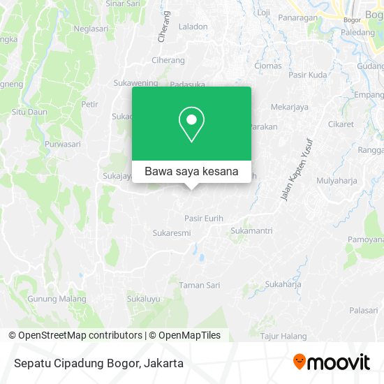 Peta Sepatu Cipadung Bogor