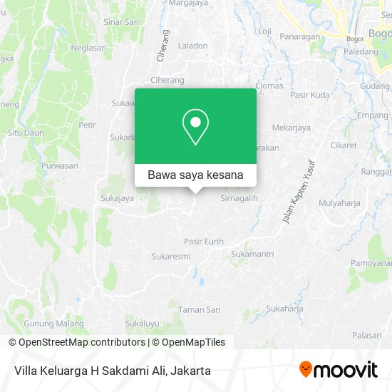 Peta Villa Keluarga H Sakdami Ali