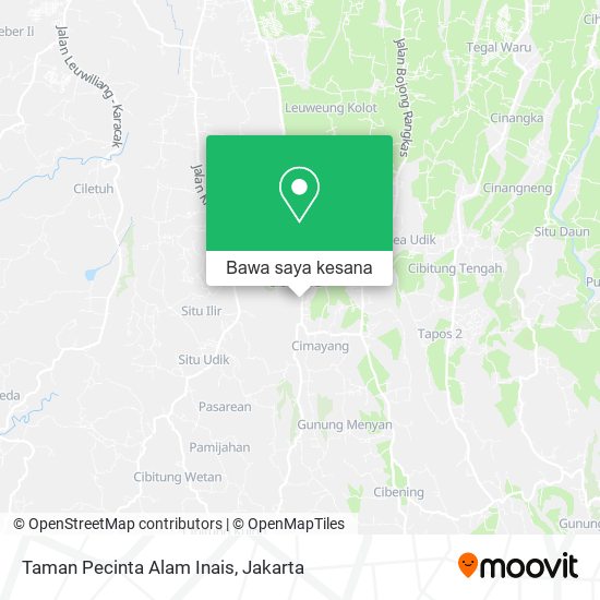 Peta Taman Pecinta Alam Inais