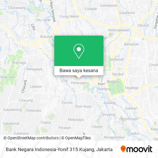 Peta Bank Negara Indonesia-Yonif 315 Kujang