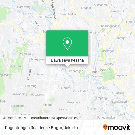 Peta Pagentongan Residence Bogor