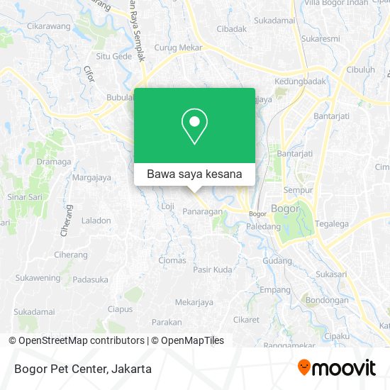 Peta Bogor Pet Center