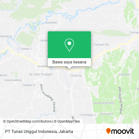 Peta PT Tunas Unggul Indonesia